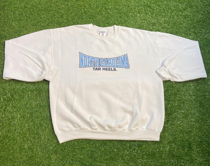 Vintage UNC University of North Carolina Tar Heels Crewneck Sweatshirt Size Xtra Large XL NCAA College Basketball Air Jordan Pull Over 1990s