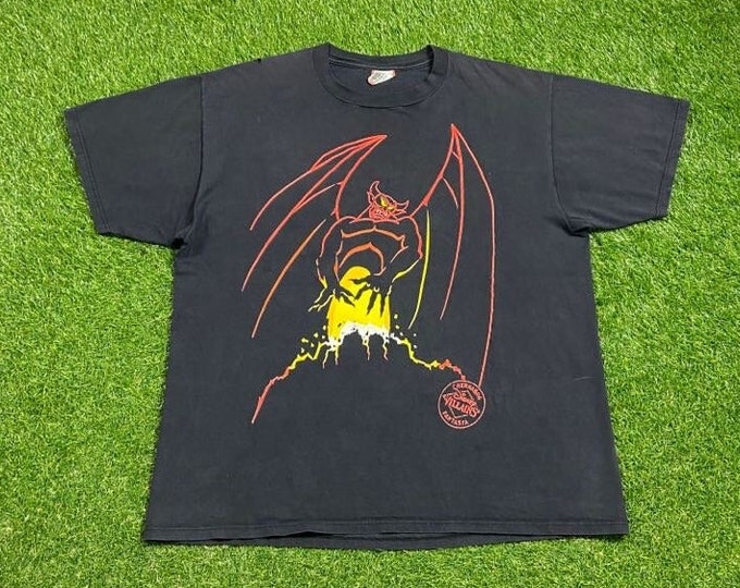 Vintage Chernabog T Shirt Tee Made USA Size Xtra Large XL Fantasia Walt Disney World WDW Mickey Mouse Disneyland Magic Kingdom Villain 1990s