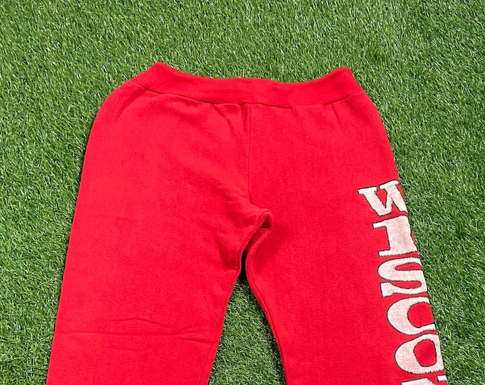 Vintage University of Wisconsin Badgers Sweat Pants Made USA Size Large L NCAA College Football Basketball Bucky Badger 1990s 90s