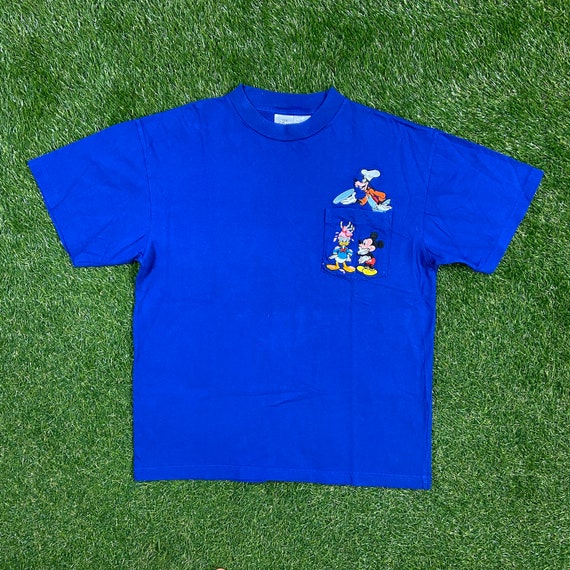ヴィンテージ ミッキーマウス ドナルドダック グーフィー ポケット T