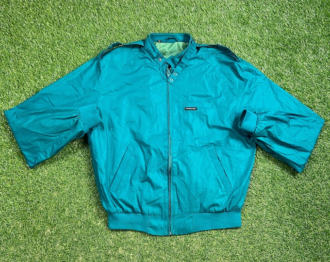 Vintage Members Only Zip Up Jacket Size 44 Large L Tech Fashion Clothing 1980s 80s Pockets Rare