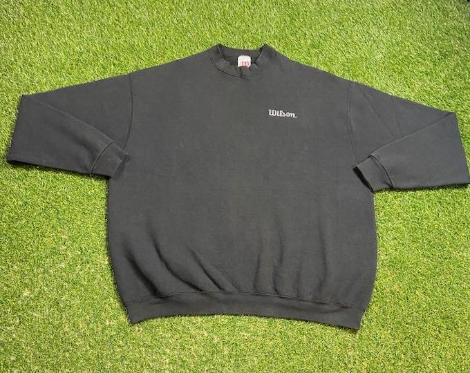 Vintage Wilson Crewneck Sweatshirt Made USA Size 3X Quality Oversized Comfy Great Fit Original NFL Football Pull Over 1990s 90s