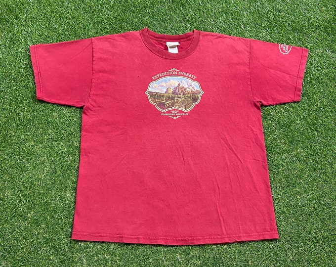 Vintage Disney Animal Kingdom T Shirt Tee Size Xtra Large XL Expedition Everest Walt Disney World Classic Magic Kingdom Park Zoo Original