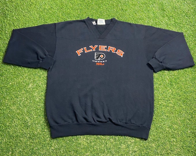 Vintage Philadelphia Flyers Crewneck Sweatshirt Lee Sport Size Large L NHL Hockey Pennsylvania Pull Over Oversized 1990s 90s
