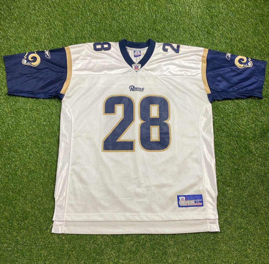 Vintage St Louis Rams Marshall Faulk #28 Jersey Reebok Size Xtra
