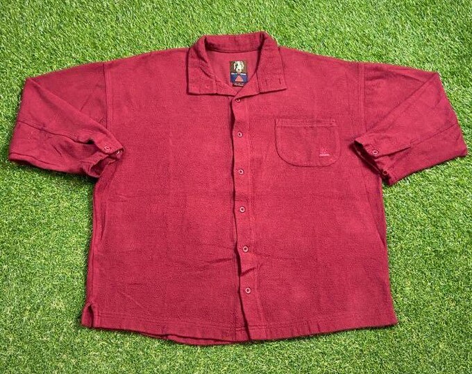 Vintage Nike ACG Button Down Shirt Size Medium M Just Do It Jordan Classic Sportswear Nike Air 1990s 90s
