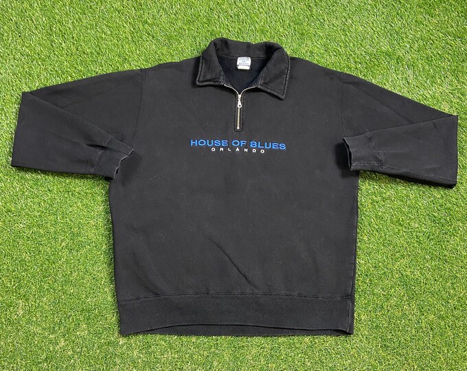 Vintage House of Blues Orlando Sweatshirt Roots Made in Canada Size Large L Classic Music Concerts 1990s 90s Pull Over Oversized