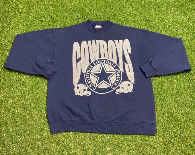 Vintage Dallas Cowboys Crewneck Sweatshirt Size Xtra Large XL NFL Football Aikman Texas Pull Over Oversized 1990s 90s