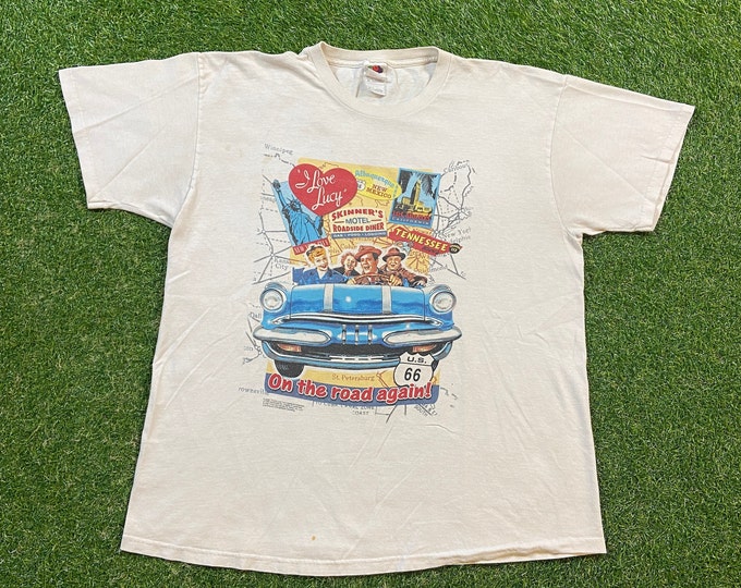 Vintage I Love Lucy T Shirt Tee Fruit of the Loom Size Xtra Large XL Classic American Sitcom Television 1980s 80s Promo
