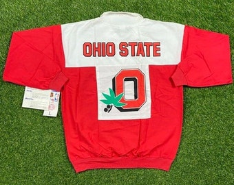 Vintage University of Ohio State Long Sleeve Shirt Made USA Size Large L Cleveland NCAA College Football Buckeyes Classic 90&#39;s NWT 1990s