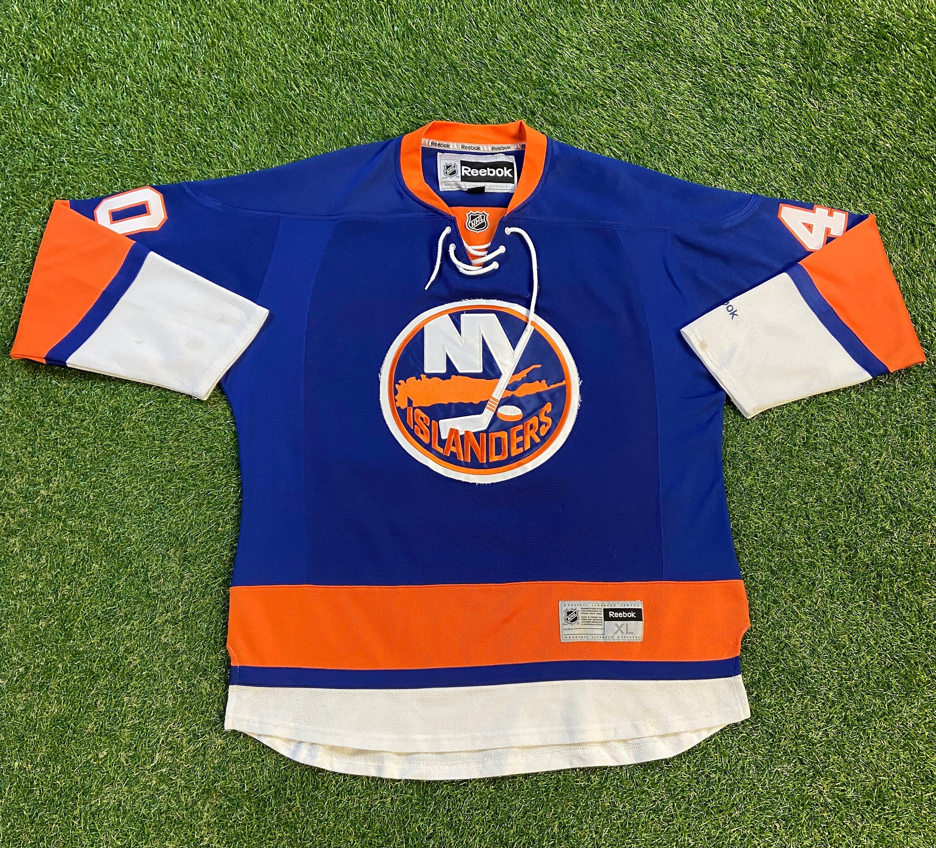 Custom Mathew Barzal #13 New York Islanders Fisherman Jersey Large