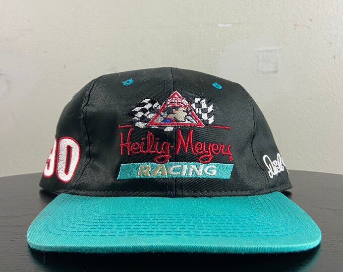 Vintage Heilig Meyers Racing Snapback Hat OSFA Motor Speedway Racing Classic Rare NASCAR Daytona 500 1990s 90s Dick Trickle