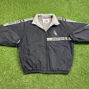 Vintage 1990s Black and White Pinstripe Chicago White Sox Baseball