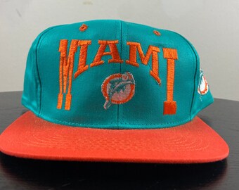 Vintage Miami Dolphins Snapback Hat Cap 