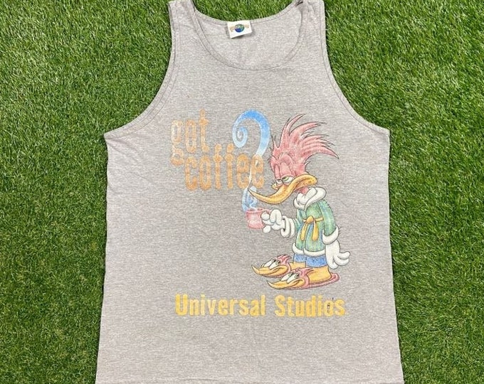 Vintage Universal Studios Tank Top T Shirt Tee Made USA Size Large L Theme Park Orlando Florida 1990s 90s