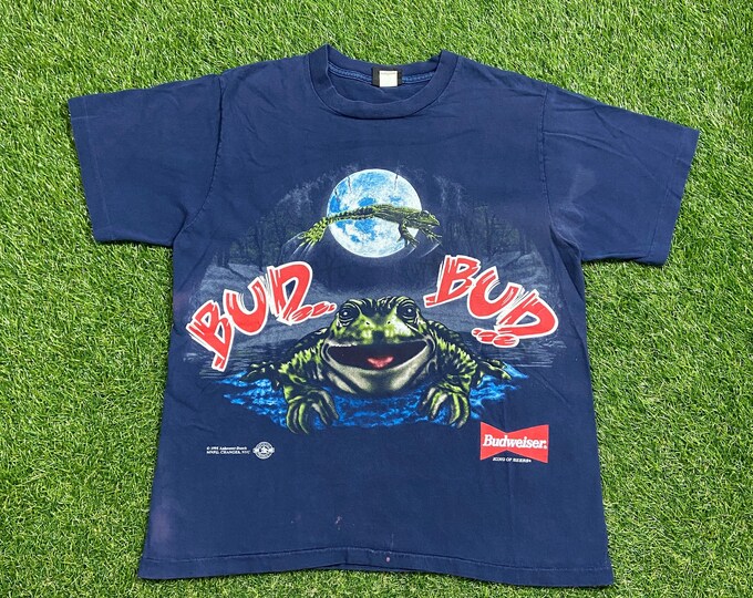 Vintage Budweiser T Shirt Tee Changes Made USA Size Large L Beer Brew Alcohol Drinks 1990s 90s Original