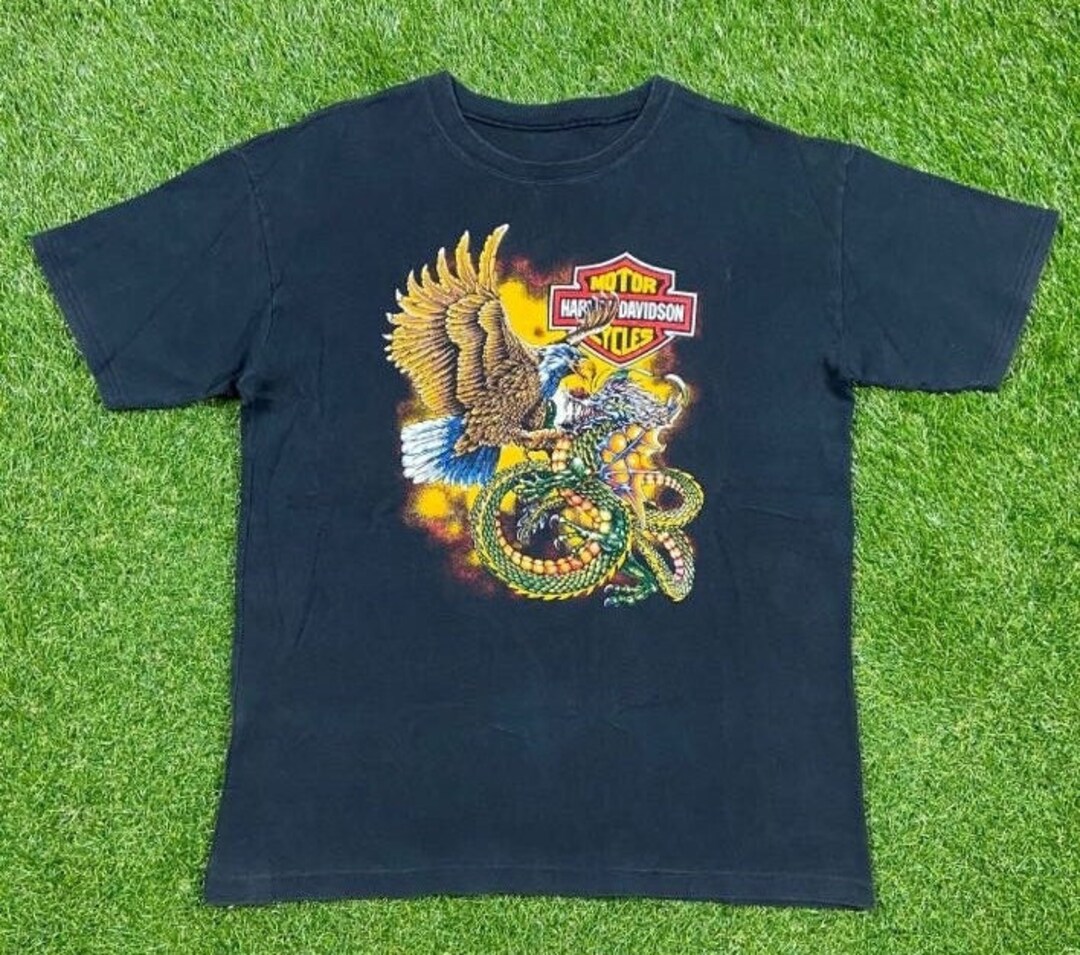 Vintage Harley Davidson T Shirt Tee Size Large L Korea HOG