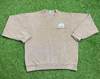 Sudadera vintage de cuello redondo del Parque Estatal de Vida Silvestre de Homosassa Springs con estampado de manatíes, talla M, hábitat de animales de Florida, década de 1990.