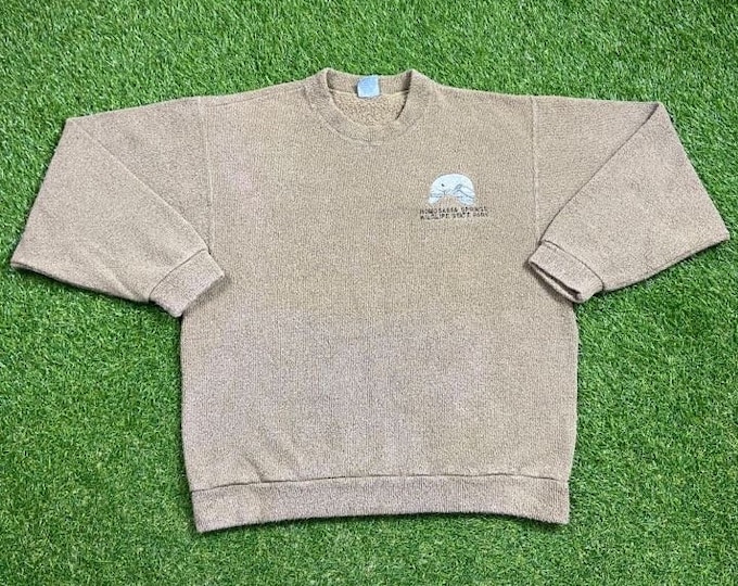 Vintage Homosassa Springs Wildlife State Park Manatees Crewneck Sweatshirt Medium M Florida Animals Habitat Florida 1990s 90s Pull Over
