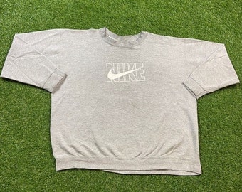 Vintage Nike Crewneck Sweatshirt Made USA Size XXL 2XL Just Do It Classic Air Jordan Nike Swoosh Check Logo Pull Over Oversized