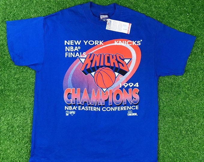 Vintage New York Knicks T Shirt Eastern Conference Champs 1994 1990s Made USA Tee NBA Deadstock Brand New with Tags Ny Ewing Small Med Large