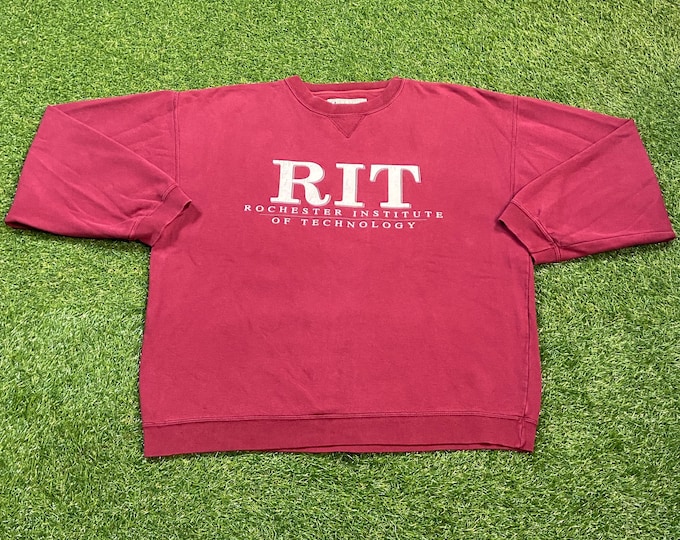 Vintage Rochester Institute of Technology Crewneck Sweatshirt Size Xtra Large XL Classic New York NY Campus College 1990s 90s