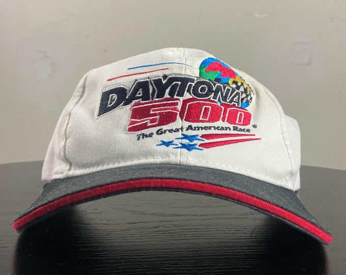 Vintage Daytona 500 Strap Back Hat Chase Authentics OSFA Dale Earnhardt NASCAR Racing 00s