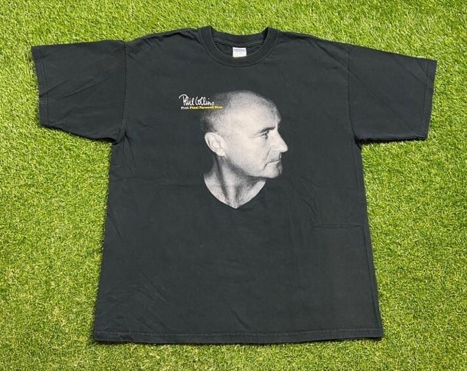 Vintage Phil Collins First Final Farewell Tour T Shirt Tee Gildan Size Xtra Large XL Genesis Tarzan Classic USA Rock Tour Shirt Rare 90s Gem