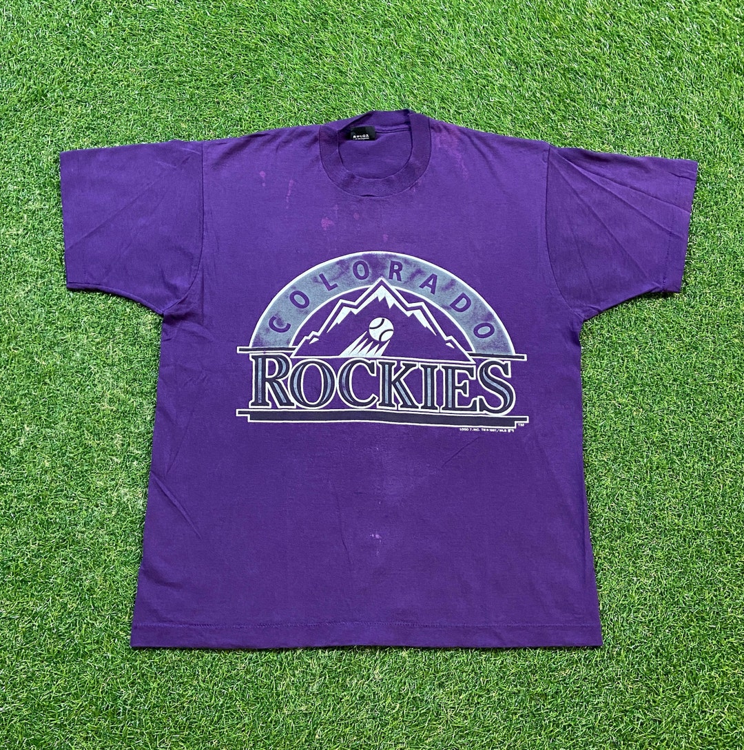 Colorado Rockies Throwback Vintage Longsleeve T Shirt