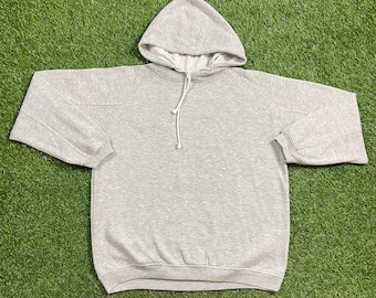 Vintage Gray Hoodie Sweatshirt Size Large L Quality 1990's Oversized Comfy Great Fit Original 90s Pull Over
