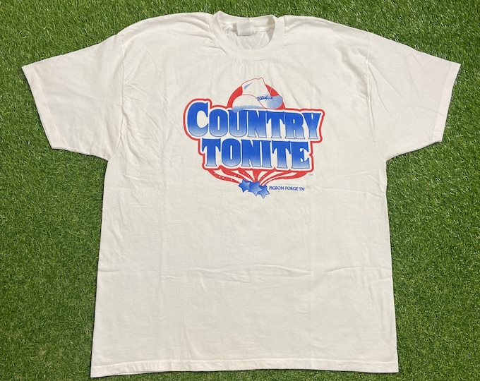 Vintage Country Tonite T Shirt Tee Size XXL Pigeon Forge Tennessee Country Music Sothern Americana 1990s 90s