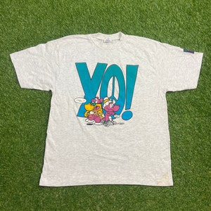 Vintage Yo! Camiseta Franfou, camiseta hecha en EE. UU., tamaño Xtra grande, clásica, para niños, historia de animación de dibujos animados, libro para niños, televisión de los años 90 y 90