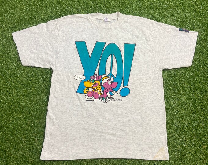 Vintage Yo! Franfou T Shirt Tee Made USA Size Xtra Large Classic Childrens Cartoon Animation Story Kids Children Book Television 1990s 90s