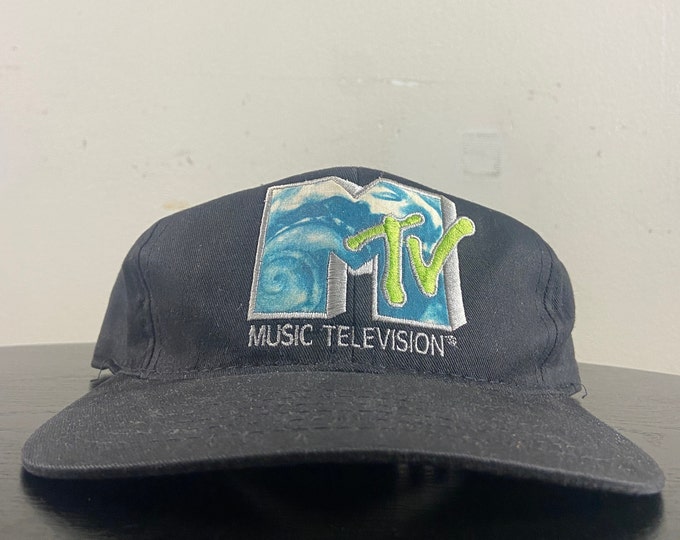 Vintage MTV Snapback Hat Made Usa OSFA Music Television TRL Total Request Live Classic Music Videos 1990s 90s
