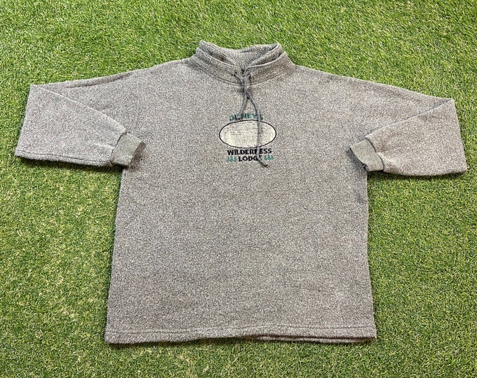 Vintage Disney's Wilderness Lodge Sweatshirt Made USA Small S Walt Disney World Magic Kingdom Animal Kingdom Classic Camping 1990s Fleece