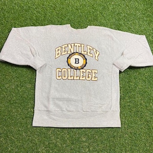Vintage Bentley College Crewneck Sweatshirt Champion Made USA Size Xtra Large XL NCAA College Football Massachusetts New England 1990s 90s