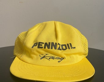 Vintage Pennzoil Racing Snapback Hat Cap Swingster Made USA OSFA Oil Gas Station NASCAR Racing Daytona 500 1990s 90s