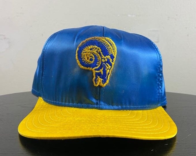 Vintage Los Angeles Rams Snapback Hat Cap Ajd Made Usa OSFA NFL Football LA California St Louis 1990s 90s