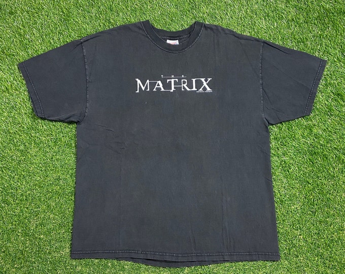 Vintage The Matrix T Shirt Tee Size Xtra Large XL Classic 1999 Film Keanu Reeves Science Fiction 1990s 90s