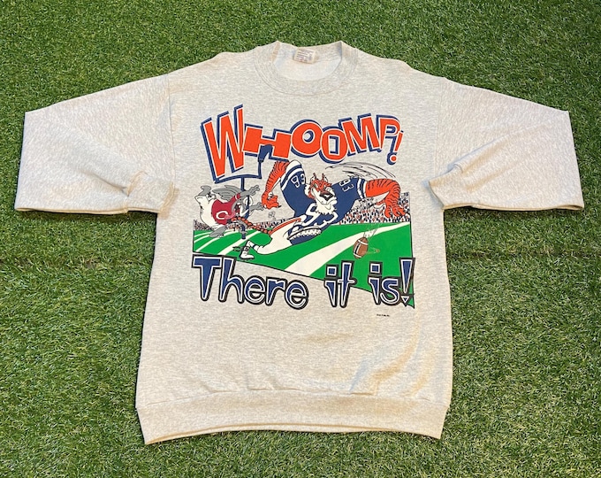 Vintage Auburn University Tigers Crewneck Sweatshirt Made USA Size Large L Retro Alabama Sec War Eagle NCAA College Football 1990s 90s