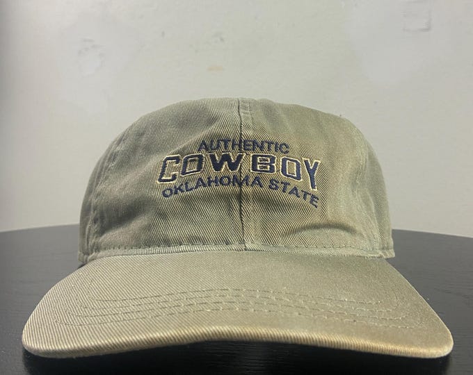 Vintage Oklahoma State University Strap Back Hat Made Usa OSFA OSU NCAA College Football 1990s 90s