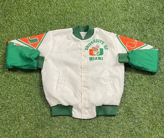 Vintage University of Miami Hurricanes Satin Bomber Jacket Made USA Size Small S NCAA College Football 305 the U Miami Style Florida Classic Etsy Canada