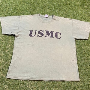 Vintage USMC United States Marines Corps T Shirt Tee Gildan Size Xtra Large XL Navy Army Military 1990s 90s