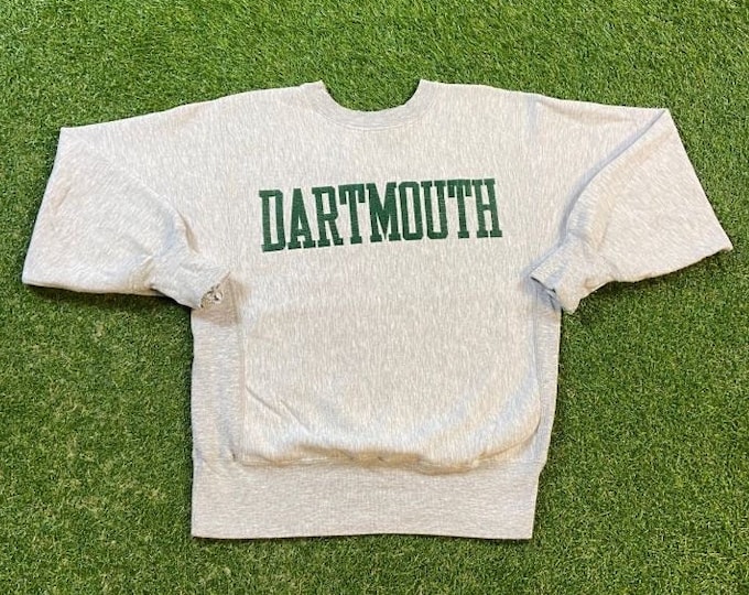 Vintage Dartmouth College Crewneck Sweatshirt Champion Reverse Weave Made USA Medium M NCAA Football New Hampshire New England 1990s 90s