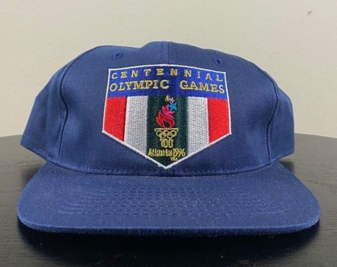 Vintage US Olympic Atlanta 1996 100 Year Anniversary Snapback Hat Olympics Dream Team 1990s 90s