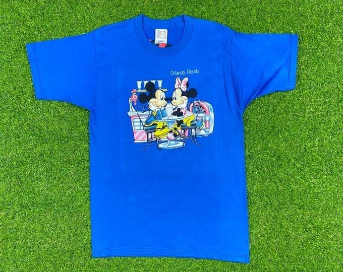 Vintage Mickey and Minnie Orlando Florida Kids Tee T Shirt Sherry's 1990s Walt Disney World Classic 90s Magic Kingdom Fits like Small