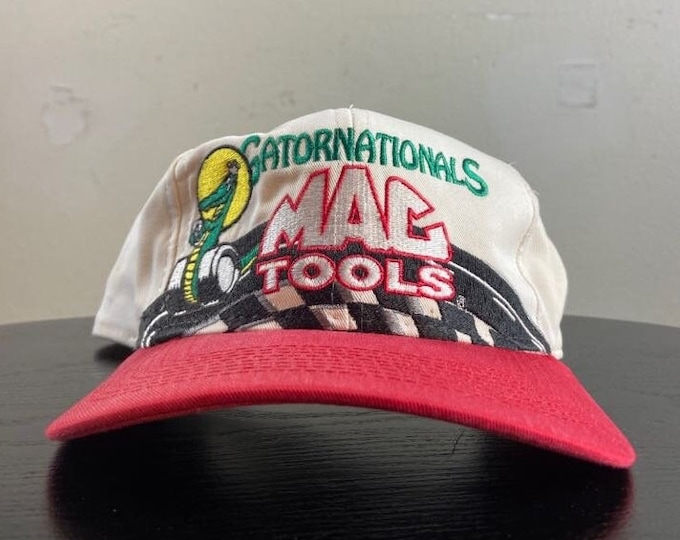 Vintage Gatornationals Mac Tools Snapback Hat OSFA NASCAR Daytona 500 All Over Racing Dale Earnhardt 00s