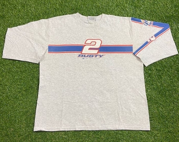 Vintage Rusty Wallace #2 Long Sleeve Shirt Winners Circle Size Xtra Large XL NASCAR Daytona 500 Racing Car Classic 1990s 90s