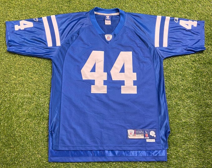 Vintage Indianapolis Colts Dallas Clark #44 Jersey Reebok Size Large L NFL Football Indiana 00s