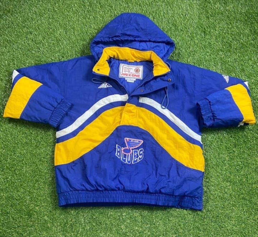 RARE Vintage St Louis Blues Starter Full Zip Puffer Jacket SZ XL Blue NHL  Hockey